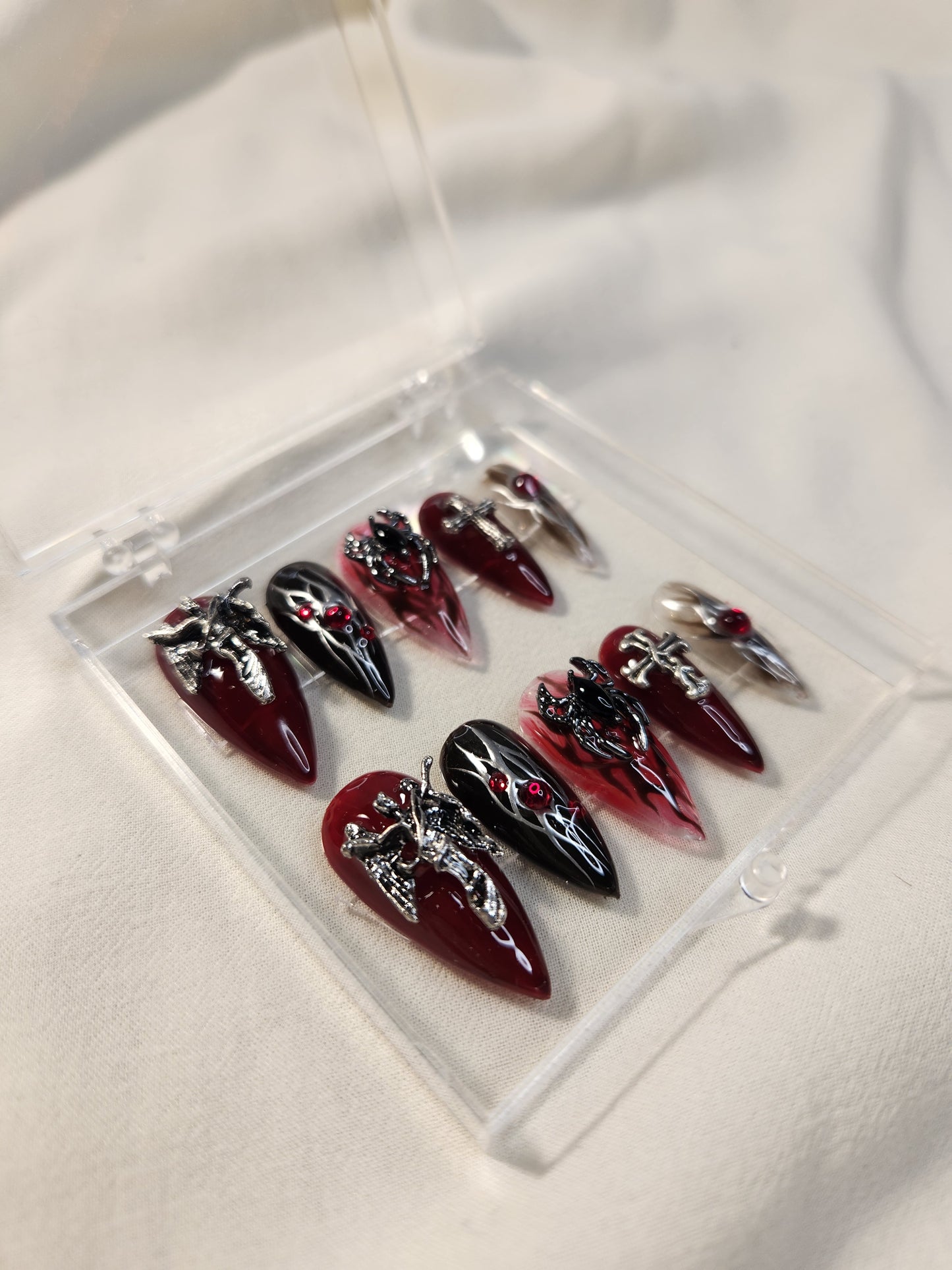 Silver Flame - Gothic Nails