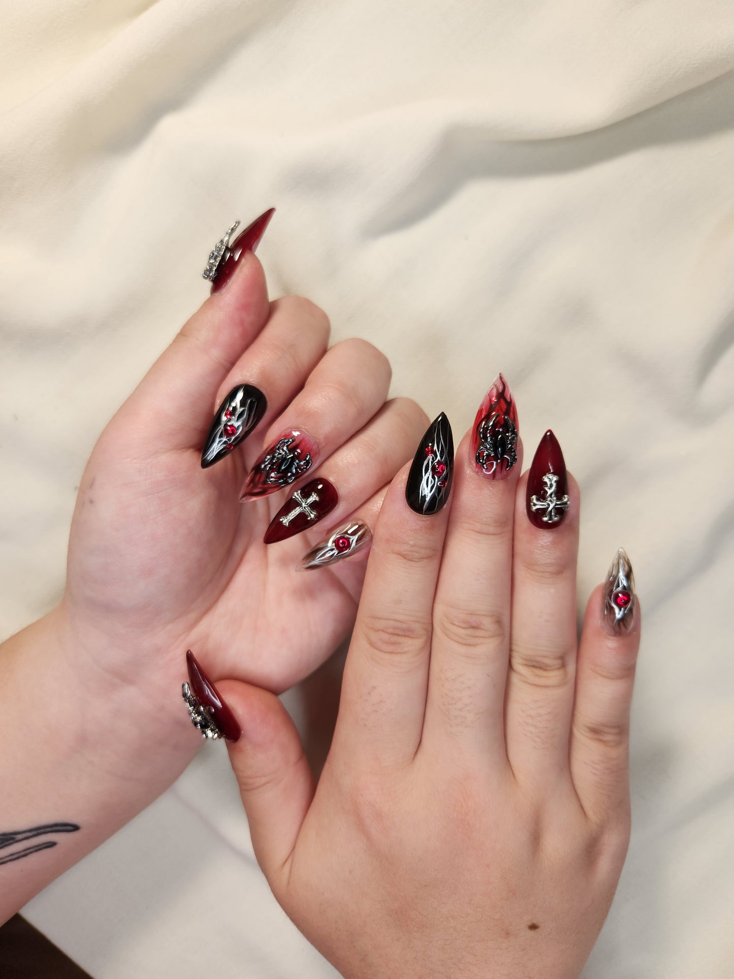 Silver Flame - Gothic Nails