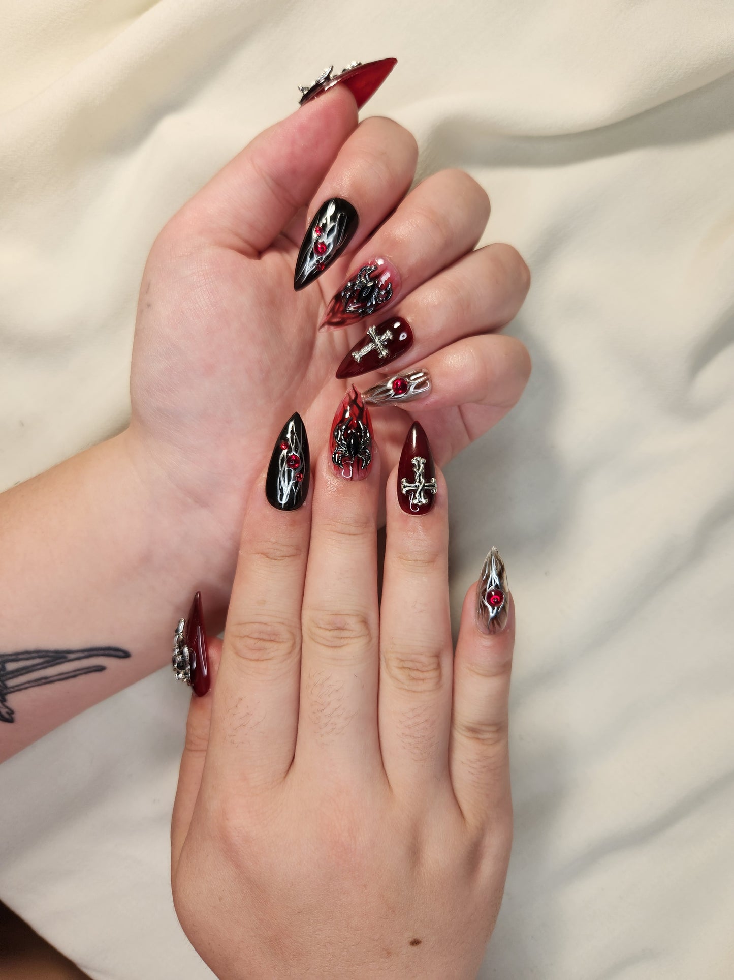 Silver Flame - Gothic Nails